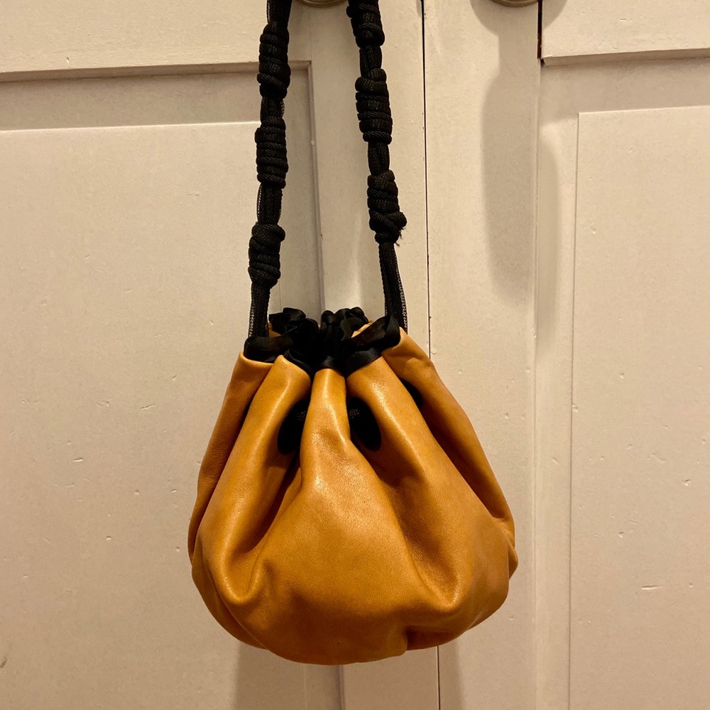 Anthropologie All Dressed up 💯% Leather pouch bag